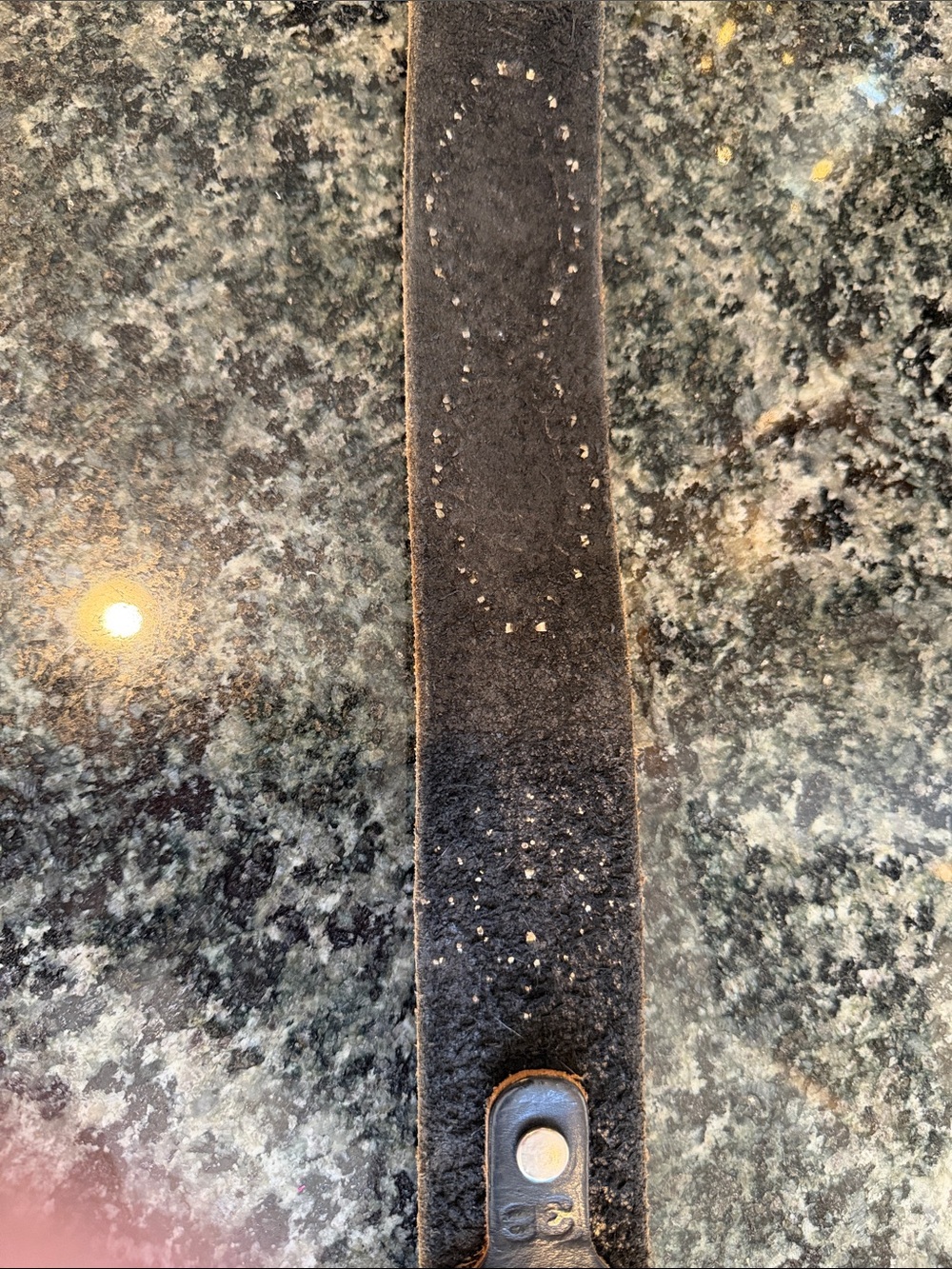 Chrome Hearts inspired black leather Gothic belt 38” inches and 1 3/4” thicknes - Picture 11 of 12